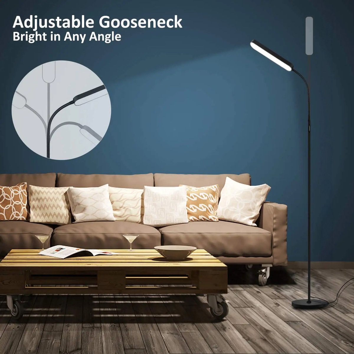 Lopoleis LED Vloerlamp Woonkamer, slaapkamer, bureaulamp - 3000-4000-6000K thumbnail 2
