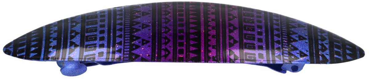 Haarsoires Haarspeld Patentspeld 9cm - Ibiza Patroon – Glitter - Paars Blauw - Haarspelden voor Dames - Haarklem - Haarclip - Haaraccessoires - Hair Clip - Decoratieve Haaraccessoire
