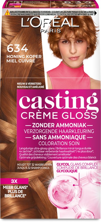 L’Oréal Paris Casting Crème Gloss 634 honey biscuit Marron miel