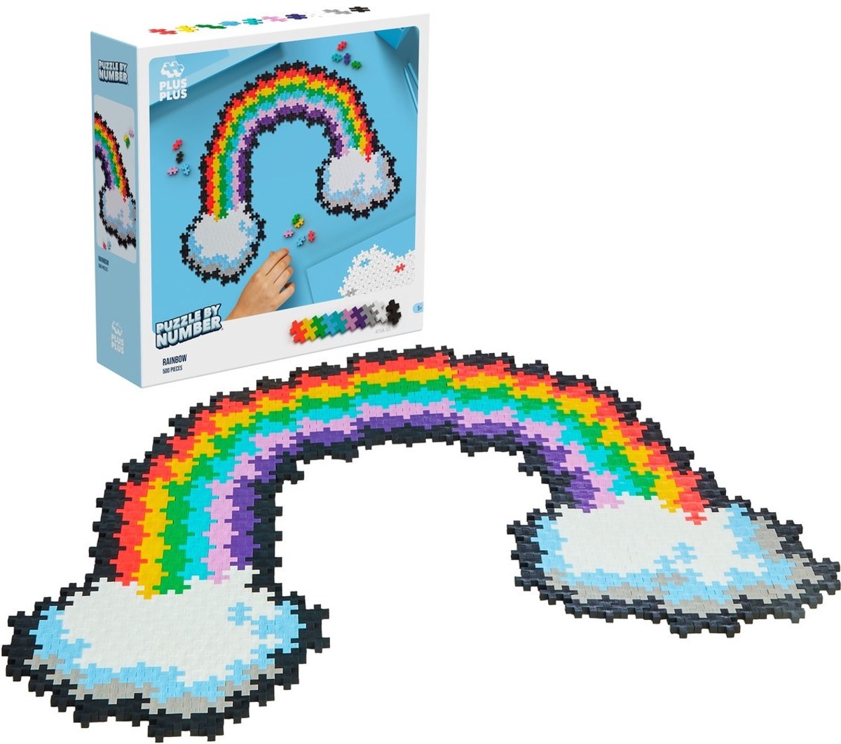 Plus-Plus Puzzle by Number Regenboog 500 stukjes - 3913 - Puzzel
