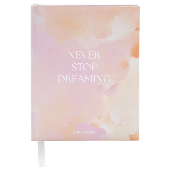 SOHO Blisz Pink Agenda - A5 formaat - 22x16cm - 12 maanden - Juli t/m Juni - 1 week op 2 pagina's - Harde kaft - Gewatteerd - Met leeslint