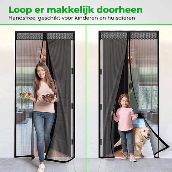 Magnetisch Vliegengordijn - Luxe Deurhor - 210 x 100 cm - Deurgordijn - Horgordijn Deur - hordeuren - vliegengordijn — afbeelding 4