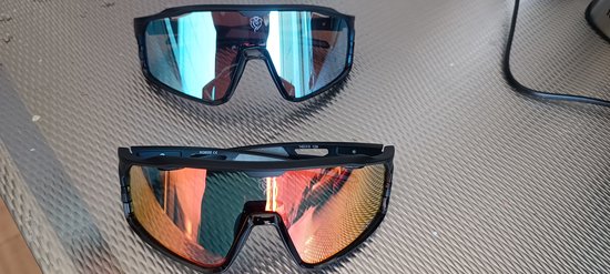 Fietsbril Fotochromische Sport padel zonnebril meekleurende glazen Rood — afbeelding 3