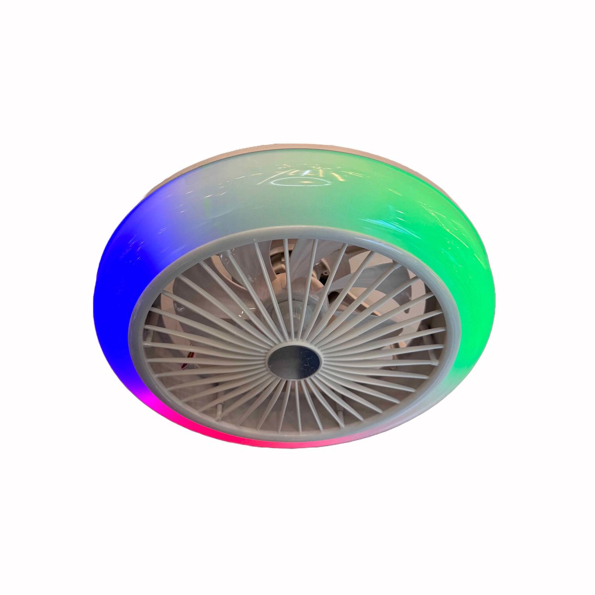 CristalRecord Plafondventilator Iris met speaker ~ 44 cm RGB wit