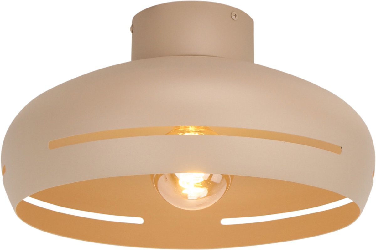 Chericoni Striscia Plafondlamp - Ø35 cm - Zand - E27 - Metaal