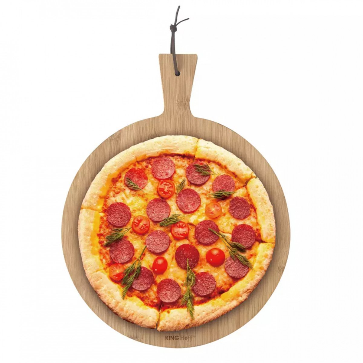 Kinghoff - Serveerplank - Ronde Pizza - Bamboe - 30cm