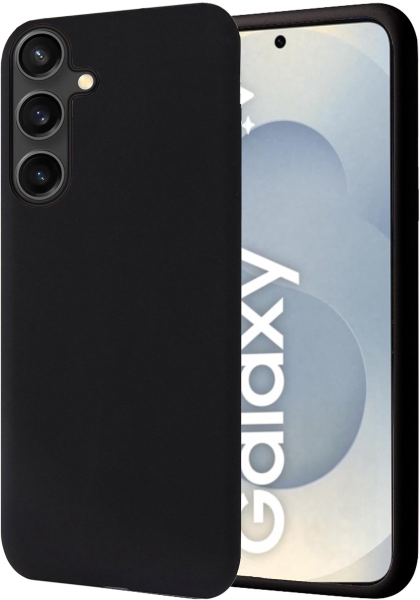 Hoesje geschikt voor Samsung Galaxy S25 - Mat Back Case Zwart