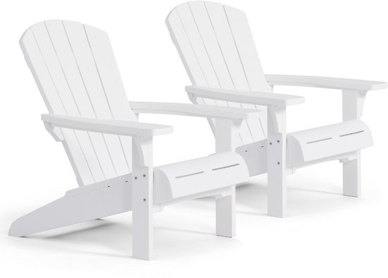 Keter Troy Adirondack Tuinstoel - 2 stuks - 81x93x96,5cm - Wit