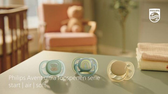 Philips AVENT Ultra Air Ademend en lichtgewicht fopspeen (0-6 mnd) - 2 stuks - SCF087/04