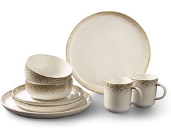 Royal Belinda Serviesset 4 persoons - 16-delig - Dinerbord, Ontbijtbord, Kom en Mok - Bordenset -…