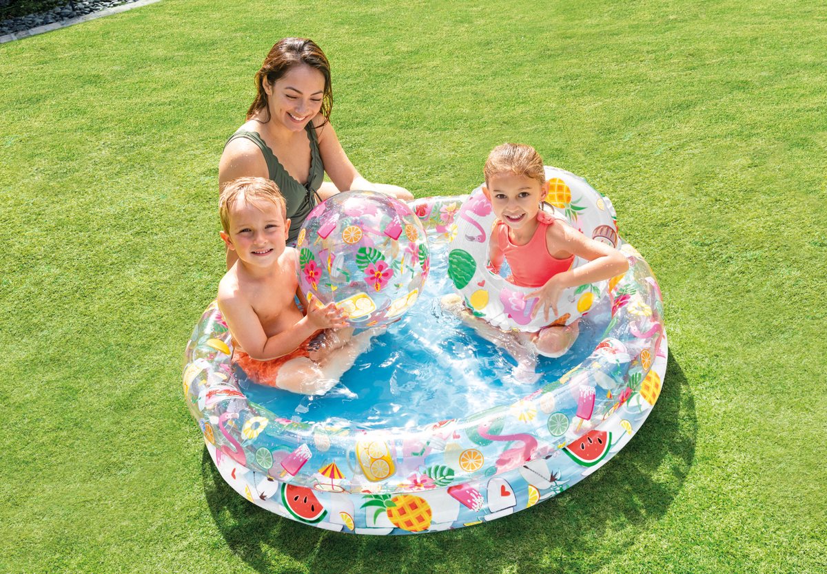 Intex Ice Pop Opblaaszwembad Set - Ø 122 x 25 cm - Inclusief Strandbal en Zwemband — afbeelding 5