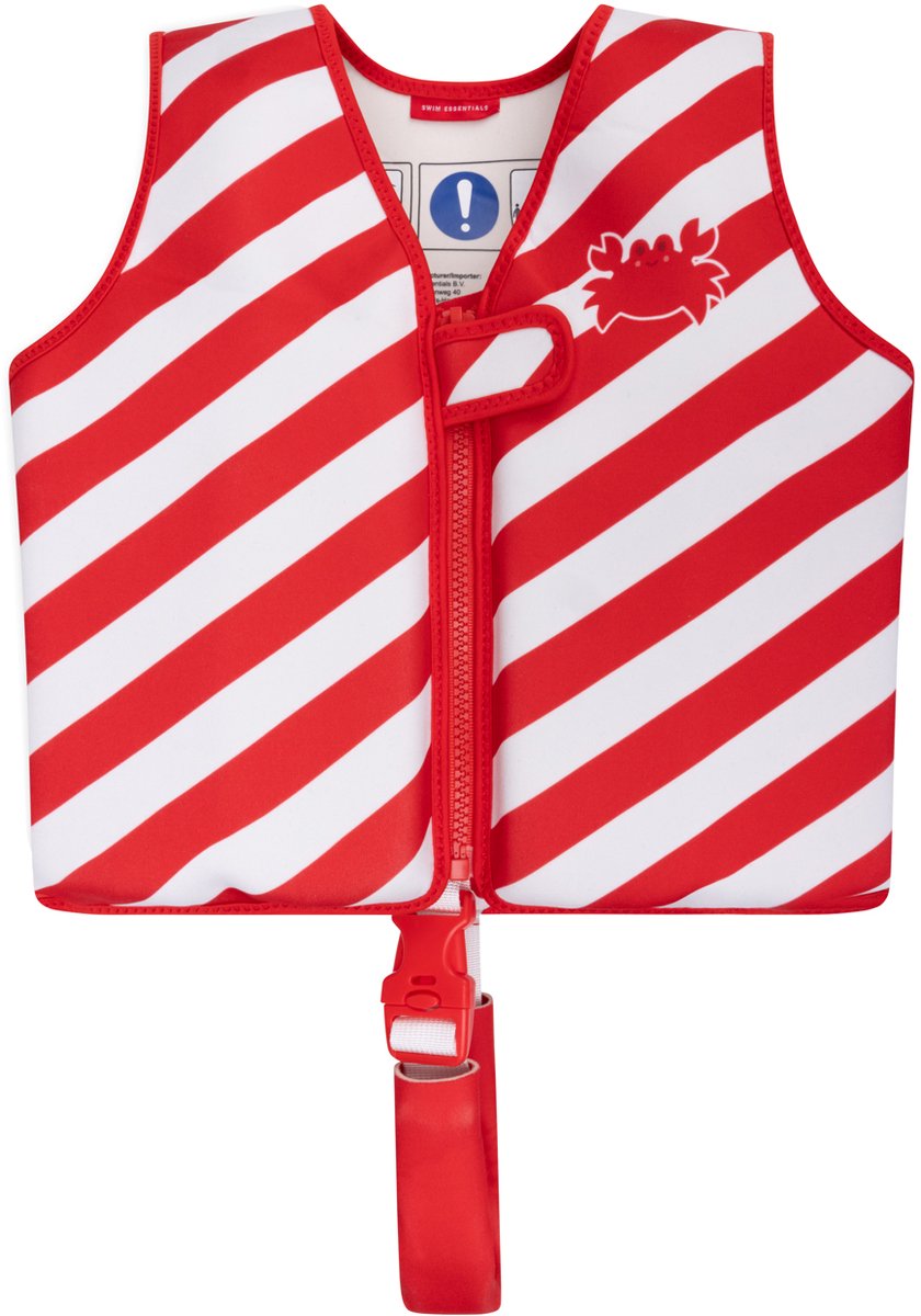 Swim Essentials Zwemvest - Rood/Wit - Crabby - 1/2 Jaar