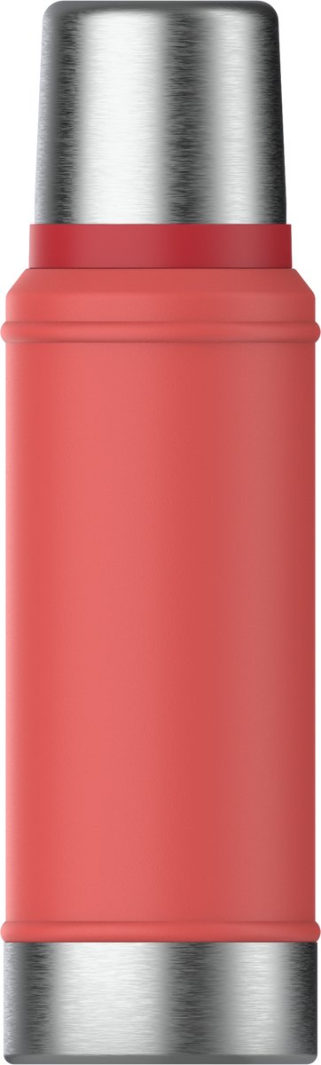 Stanley Classic Legendary Thermosfles 750 ml - Houdt 20 Uur Warm Of Koud - Lekvrij - Vaatwasserbestendig - BPA-Vrij - Voor Koffie, Thee en Meer - Roestvrijstalen Thermoskan - Hot Coral – foto 4
