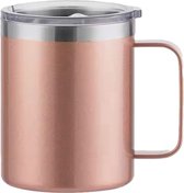 Premium RVS Koffiebeker To Go - Thermosbeker - Theebeker - 350ml - Roze