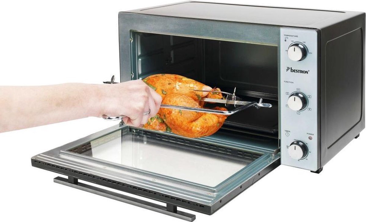 Bestron vrijstaande Oven met 45L volume, Bakoven inlcusief Grillrooster