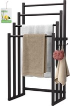 Porte-serviettes noir - étendoir pour serviettes