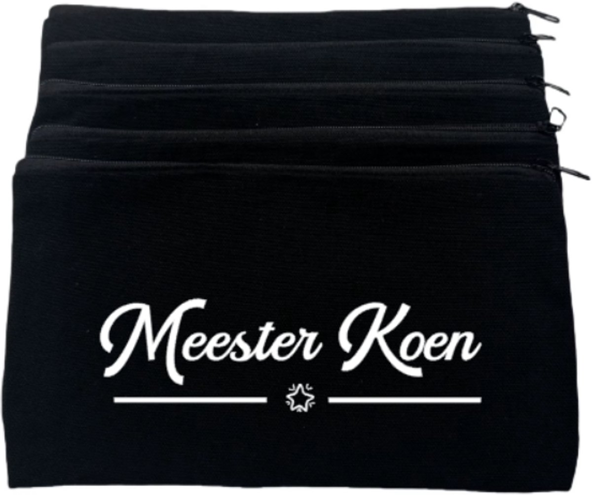 Troubadot | etui | juf | meester | zwart | organizer | Juffen | Meester | School | Cadeau | Katoen | bedankt | bedankt juf | bedankt meester | afscheid |