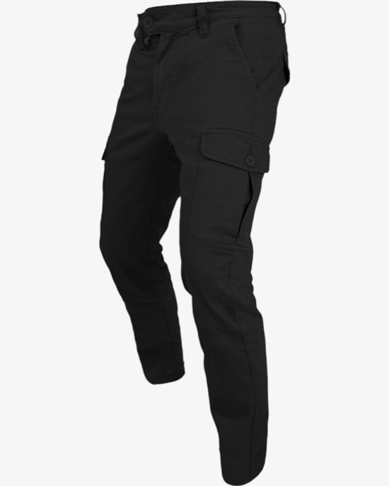 By City Motorbroek cargo jeans Army broek Black-36