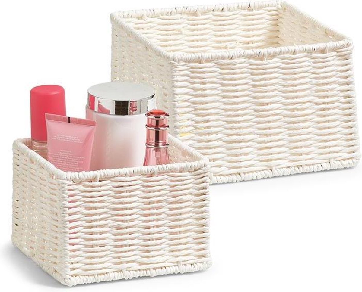 Zeller - Storage Basket, 2pcs set, white