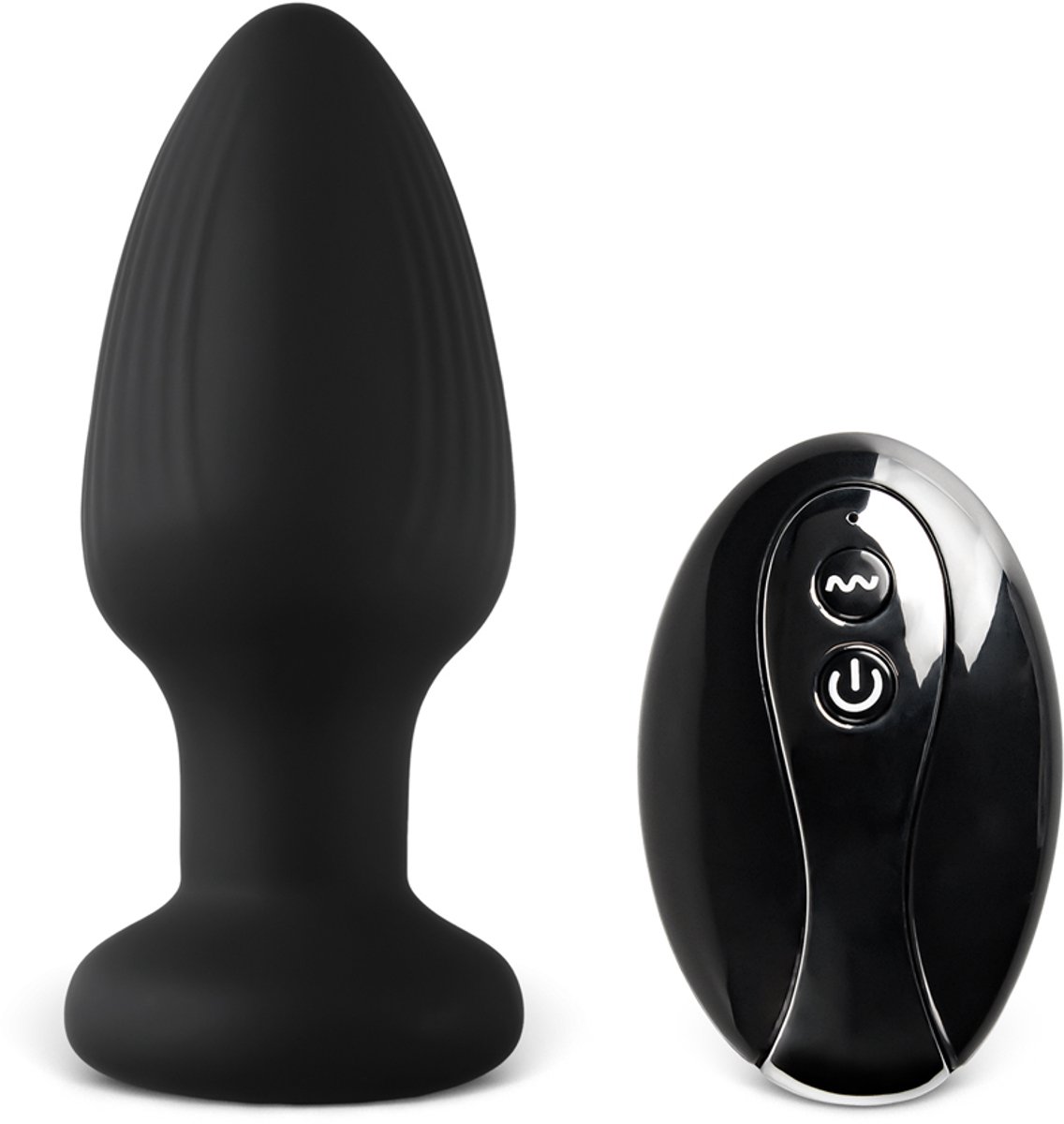 Draadloze Vibrerende Buttplug met Afstandsbediening – Zwarte Siliconen Anaalplug met 10 Modi – Oplaadbaar Seksspeeltje