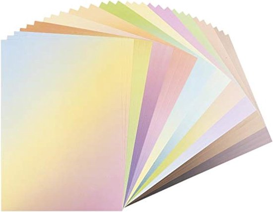 Papier Décoratif Double Face A4 Or Rose Nacré 120 G/m² - Lot De 20 Feuilles Pour Scrapbooking, Cartes Et DIY