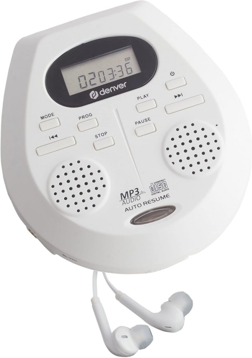 Draagbare cd-speler met luidsprekers en hoofdtelefoon - Mini cd-speler met antishock en MP3-ondersteuning voor auto en kinderen