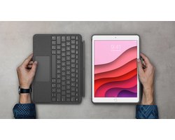 Bluetooth Keyboard with Support for Tablet iPad Logitech ComboTouch Graphite German QWERTZ (Refurbished B)