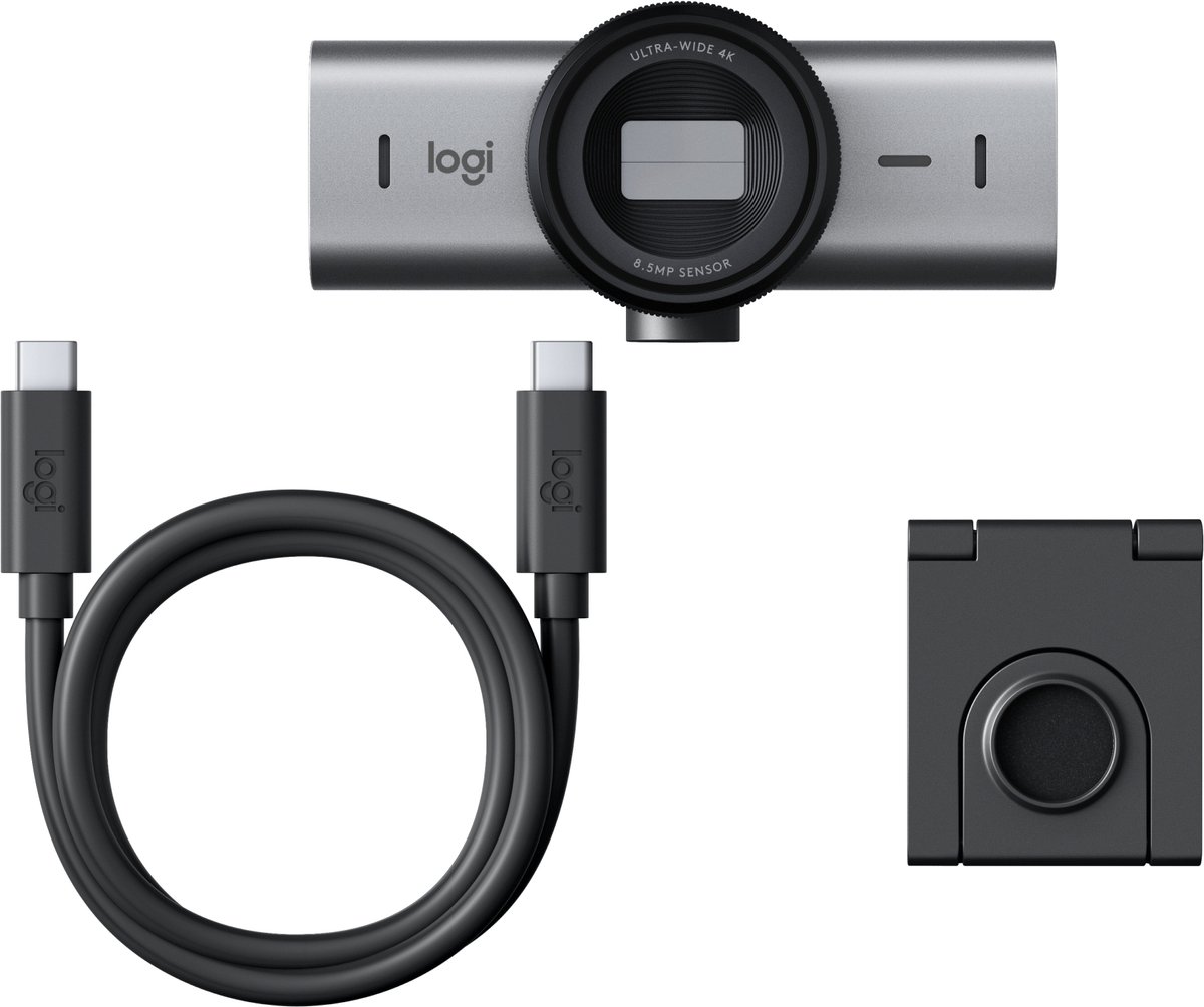 Bol.com Logitech MX Brio - Webcam - 4K Ultra HD - 1080p/60fps - USB C - Graphite aanbieding