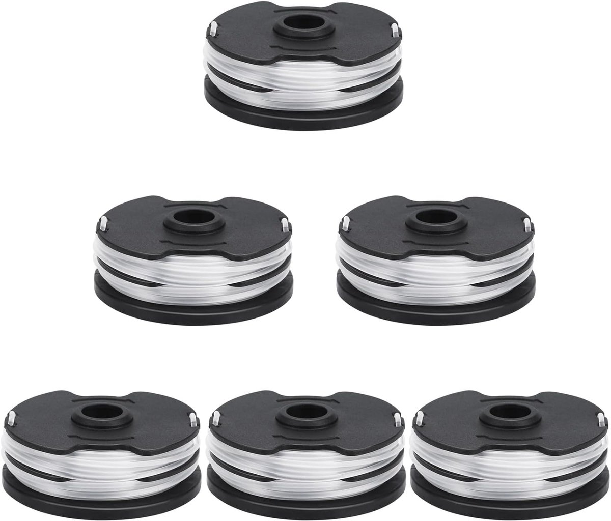 6 Reservespoelen voor Elektrische en Accu-Grastrimmers - Ø 1,6 mm, 2 x 5 m Draad