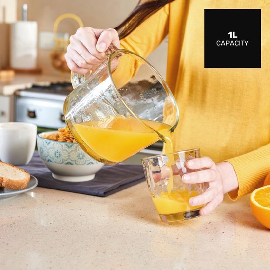 Elektrische Citruspers met Glazen Karaf en Pulp Selector - 1 Liter Capaciteit — afbeelding 4