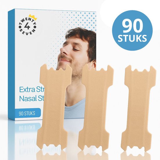 Twenty4seven® Anti Snurk Neusstrips - 90 Stuks - Neuspleisters - Neusspreider - Nasal Strips - Helpt Tegen Snurken & Verbetert Nachtrust