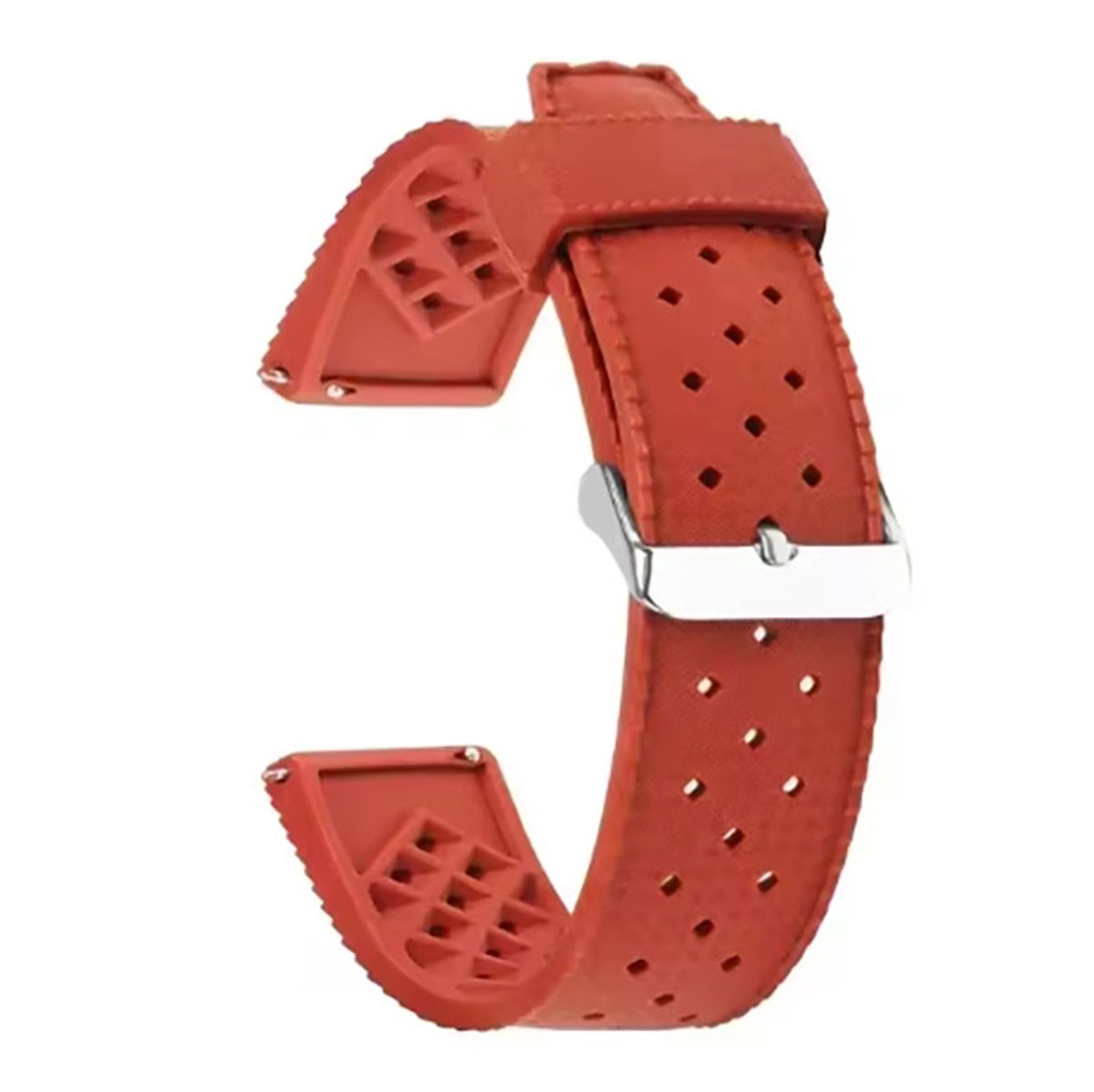Actie4you® - Tropische Stijl - Horlogebandje Siliconen - Mand Motief - Universeel - Horloge Band - Makkelijk Zelf te Monteren - 20MM - Rood