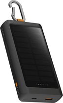 Xtorm Go2 Solar Powerbank - 10.000 mAh - 15 Watt - Zonnepaneel - Powerbank Zonneenergie - Zaklamp - Zwart