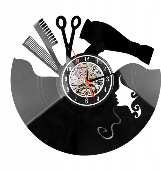 Kapper Design Activeshop Decoratieve Wandklok met Kapper Design - Klok perfect voor ...