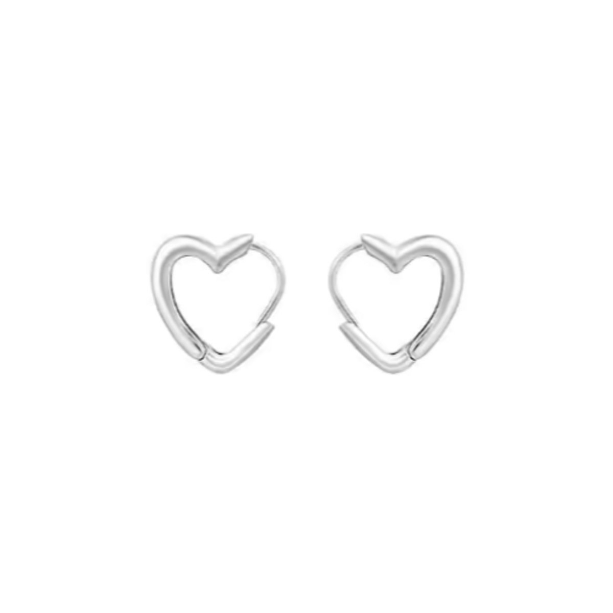 Hart Clips Earrings Silver