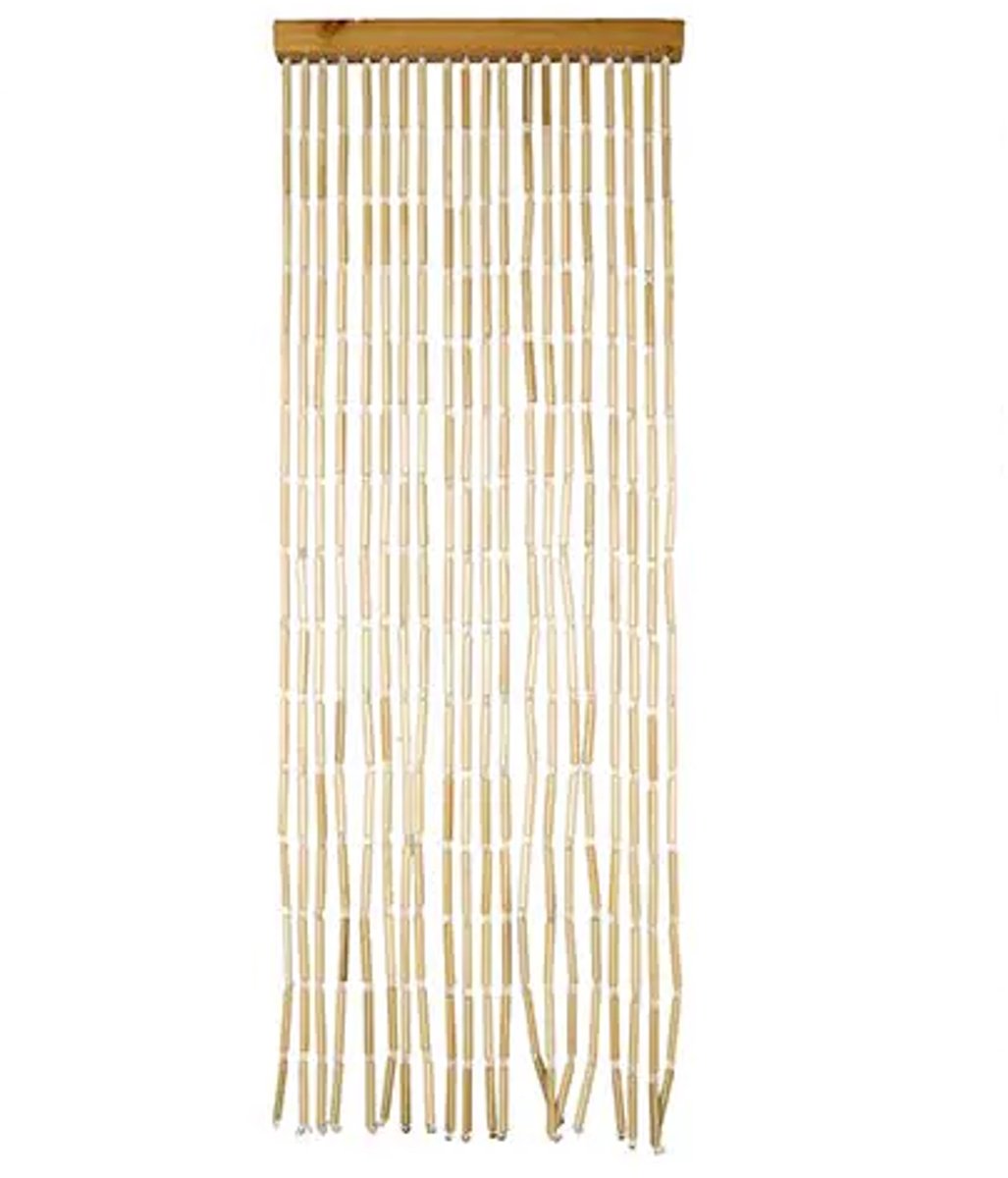 Doorcurtain – bamboe – 90 x 210 cm – deuropening – vliegengordijn – natuurlijke look – bamboegordijn
