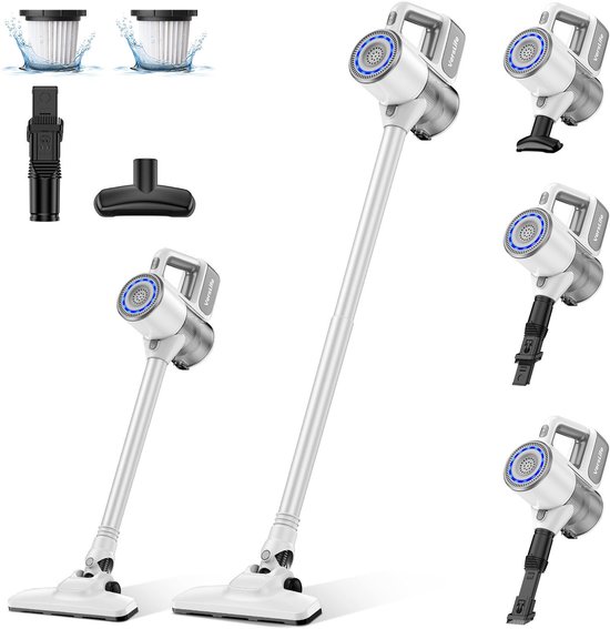 Ufesa Z3 Steelstofzuiger Stofzuiger Draadloos 22.2V, 10KPa, 150W, Autonomie 40 min, Gemotoriseerde Borstel met Licht, 2 Snelheden, Meegeleverde Accessoires