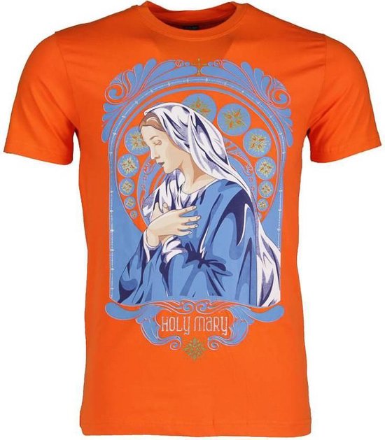 T-shirt Local Fanatic - Holy Mary - T-shirt Oranje T-shirt Homme Taille S