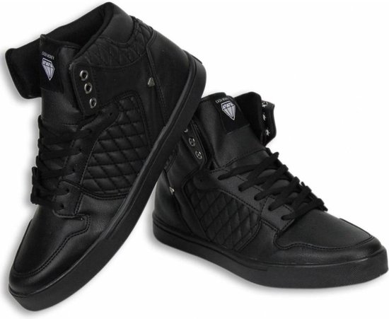 Heren Schoenen - Heren Sneaker High - Jailor Full Black Pu | bol.com