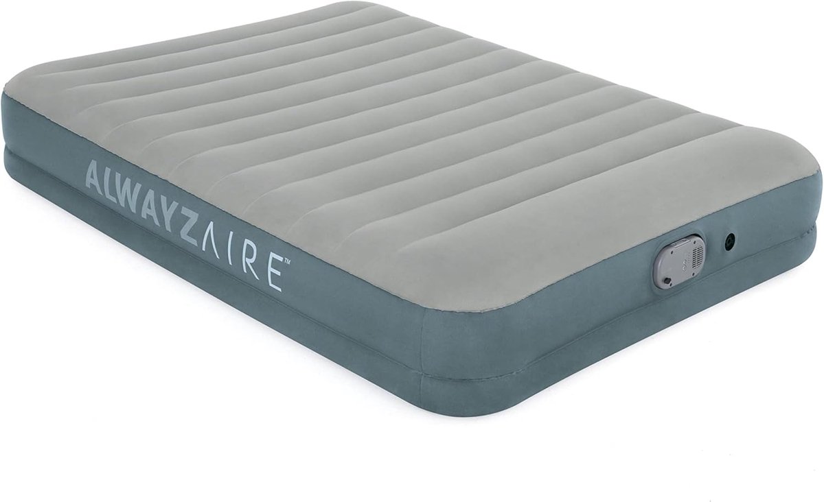 Comfortabel 2-persoons luchtbed met ingebouwde pomp en Alwaysaire technologie