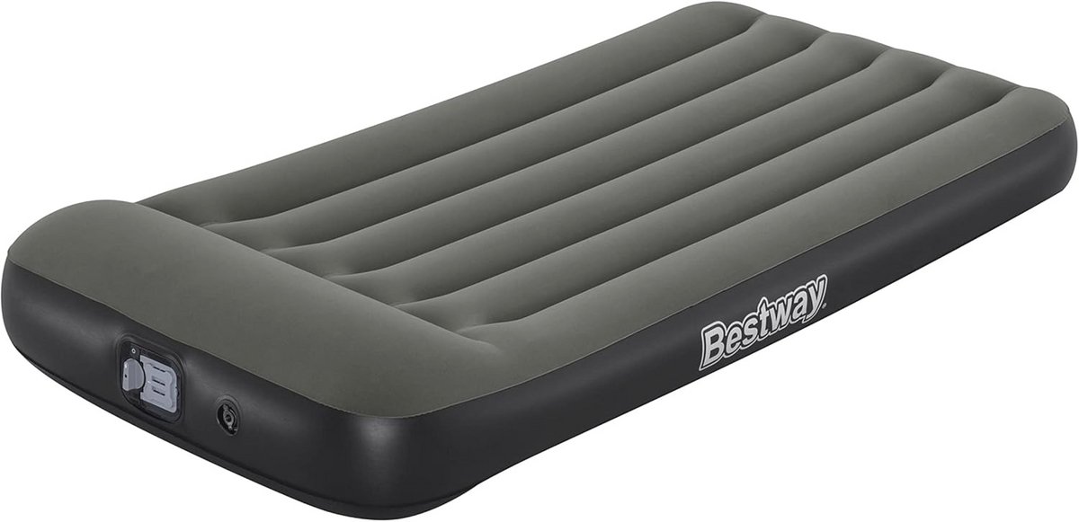 Comfortabel 1-Persoons Luchtbed met Ingebouwde Pomp - Tritech Materiaal en I-Beam Constructie - Ideaal voor Kamperen