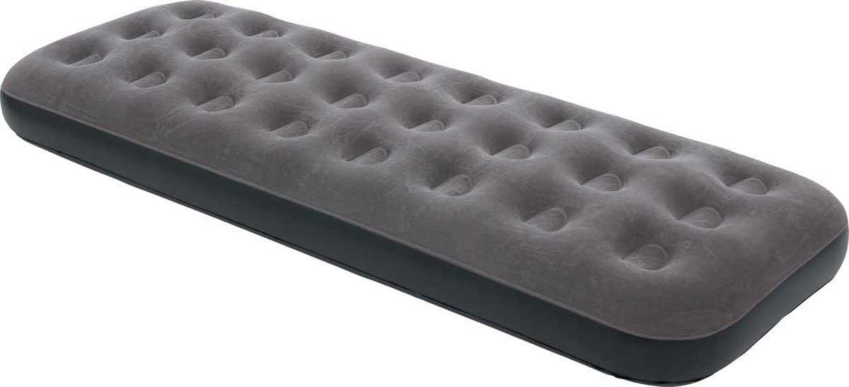 Zwart Velours Luchtbed 191 x 73 x 22 cm voor Eén Persoon