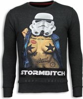 Stormbitch - Rhinestone Sweater - Antraciet
