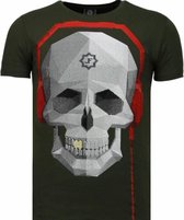 Skull Bring The Beat - Rhinestone T-shirt - Groen