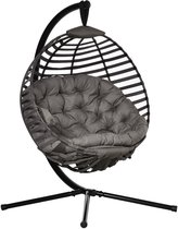 Bol.com Outsunny - Hangstoel - met standaard - Staal - Polyester - Zwart aanbieding