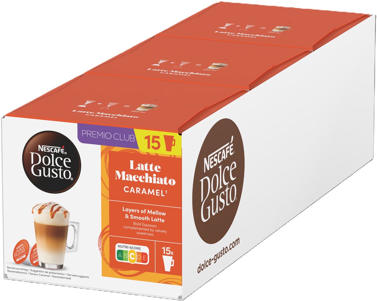 Nescafé Dolce Gusto Latte Macchiato Caramel - 90 capsules