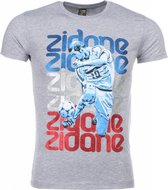 T-shirt Fanatic Local - Imprimé Zidane - T-shirt Gris - Imprimé Zidane - T-shirt Homme Blanc Taille L