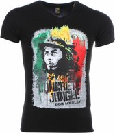 T-shirt fanatique local - Bob Marley Concrete Jungle Print - T-shirt noir - Bob Marley Concrete Jungle Print - T-shirt noir pour homme Taille XS
