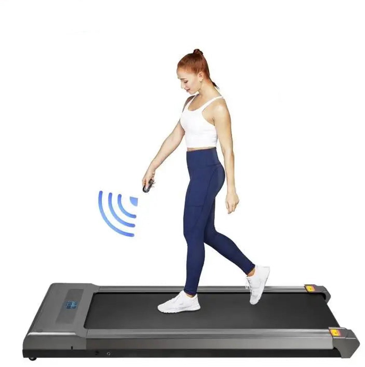 Loopband - Wandelband - Walking Pad - Walkingpad - Loopband voor hardlopen - Loopband met afstandsbediening - Treadmill - Loopband voor onder het bureau - Snelheid 1-6,0 km/u - Draagbaar - Zilver