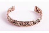 Koperen armband gevlochten 12 mm